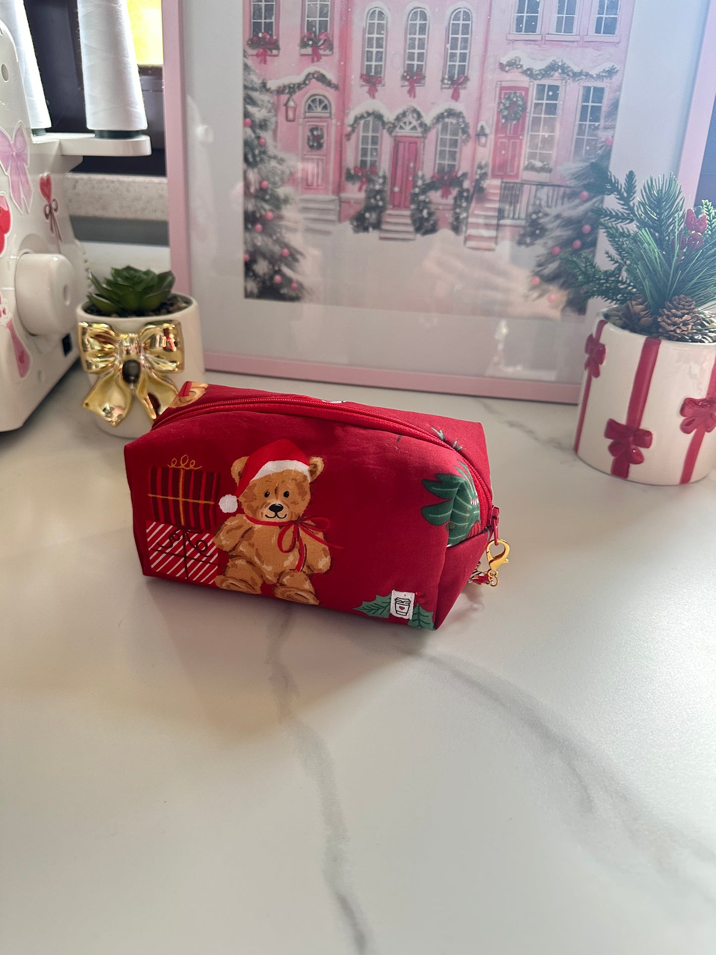 Astuccio orsetto babbo natale