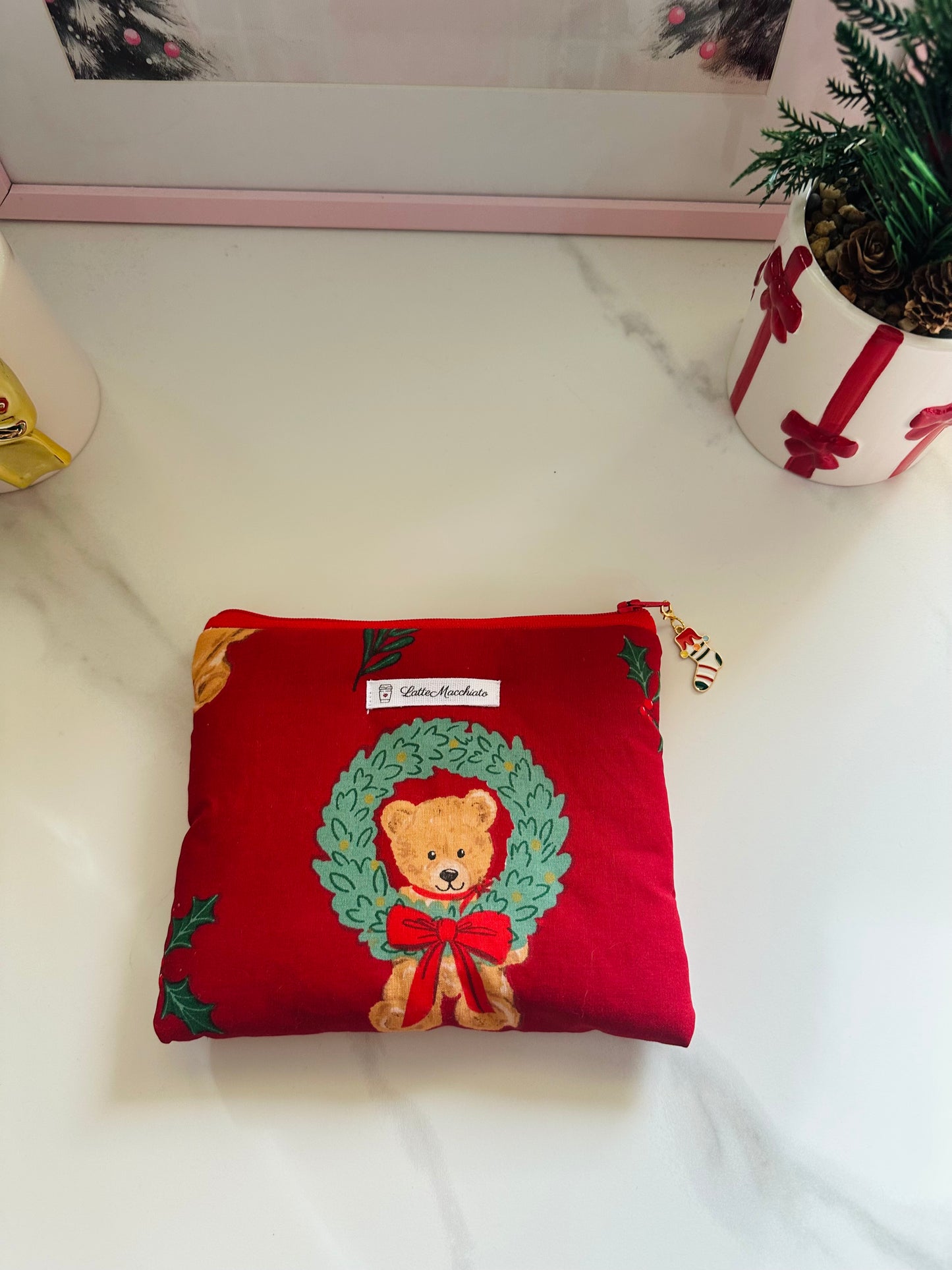 Pochette flat orsetto ghirlanda