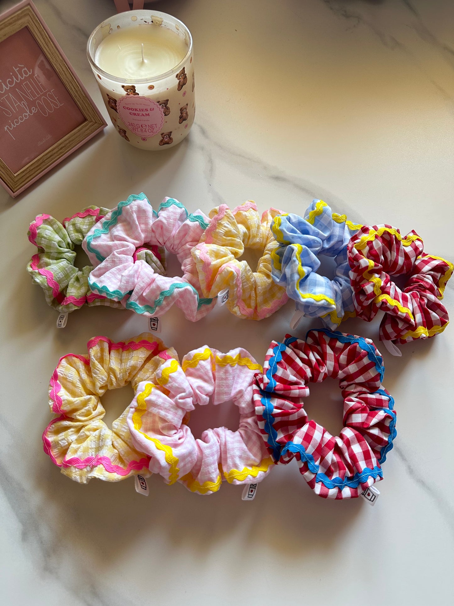 Scrunchie vichy rosso