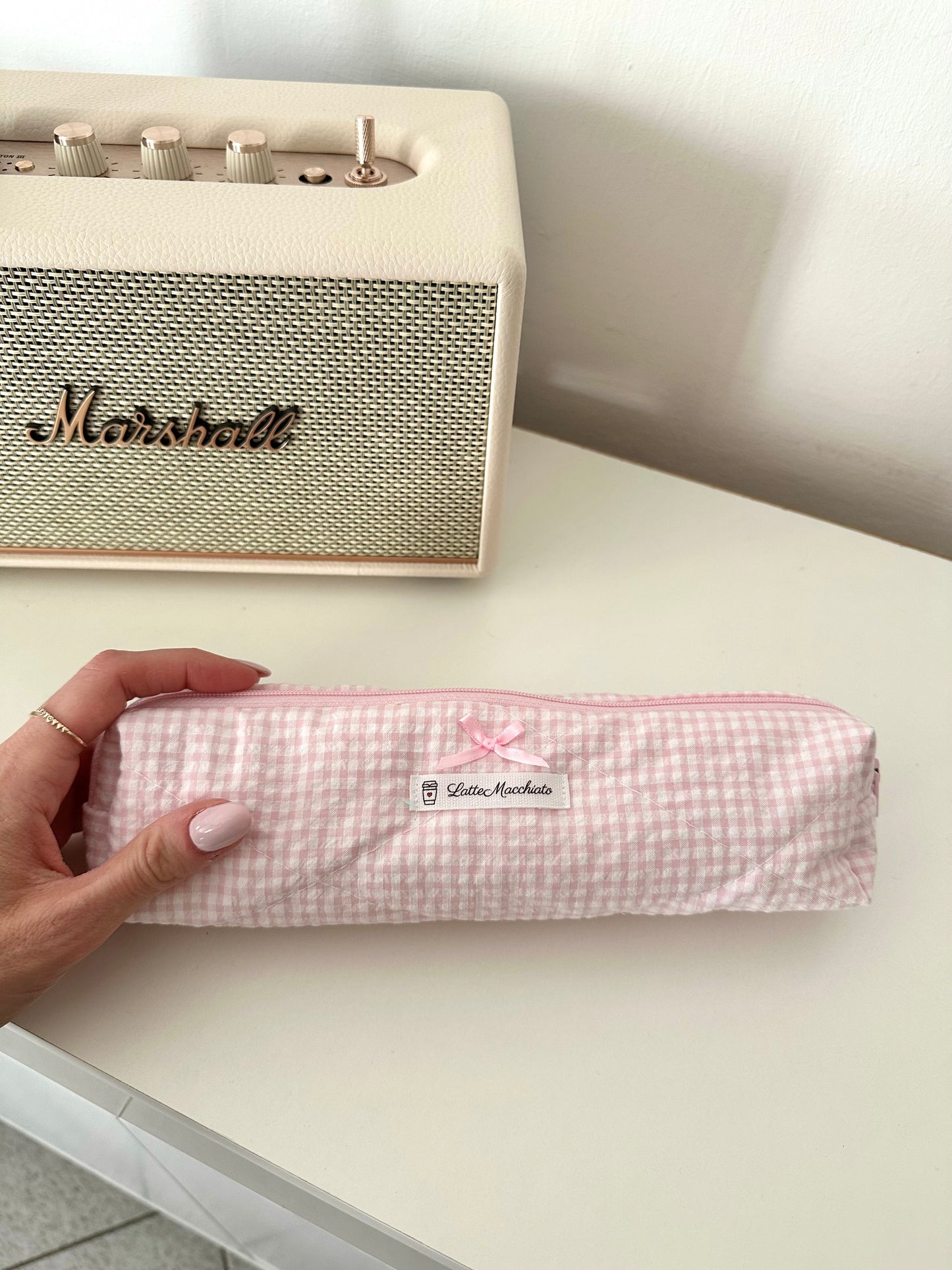 Astuccio vichy rosa baby