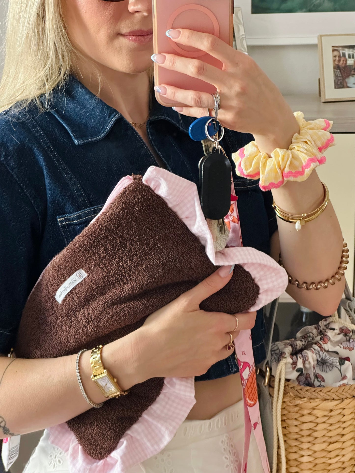 Pochette frappina spugna marrone cioccolato