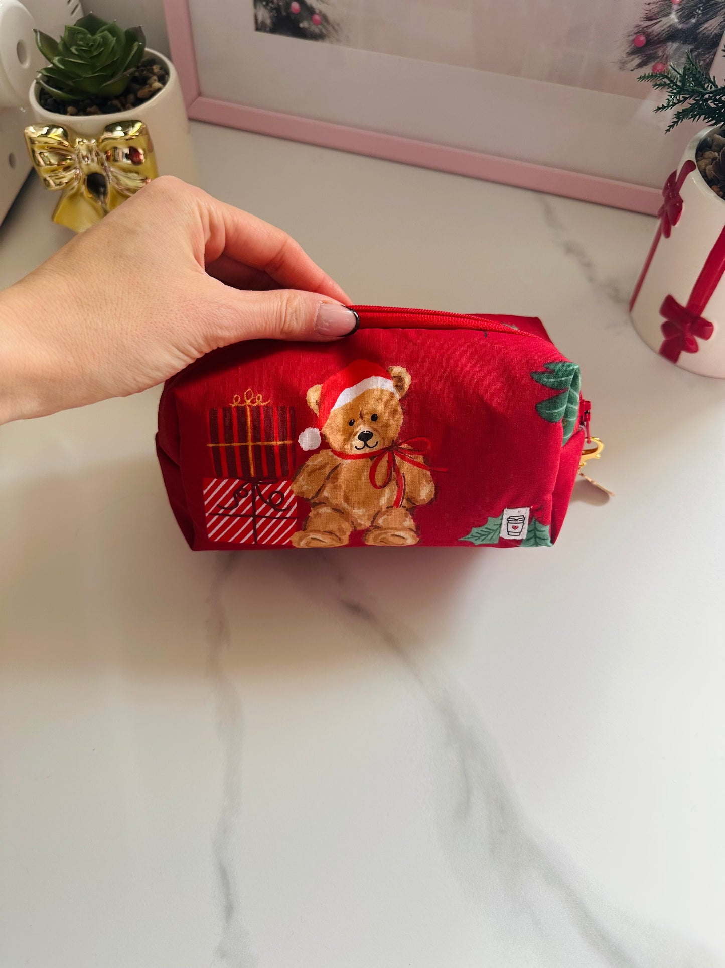 Astuccio orsetto babbo natale