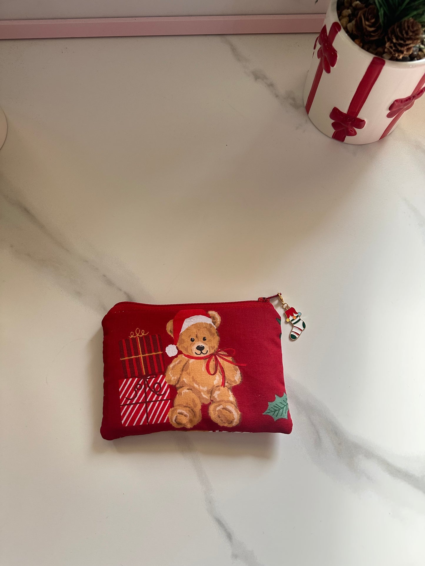 Portachiavi orsetto babbo natale