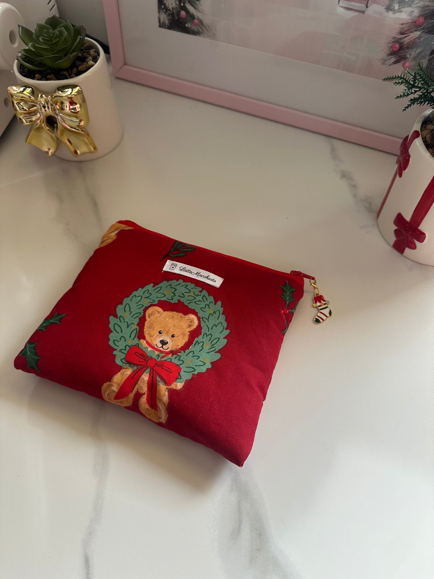 Pochette flat orsetto ghirlanda