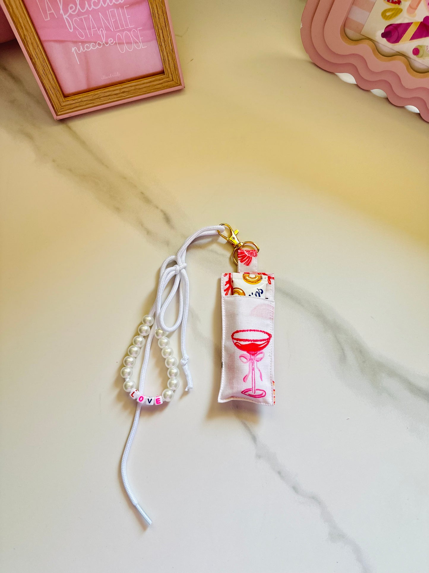 Porta lipbalm con charm