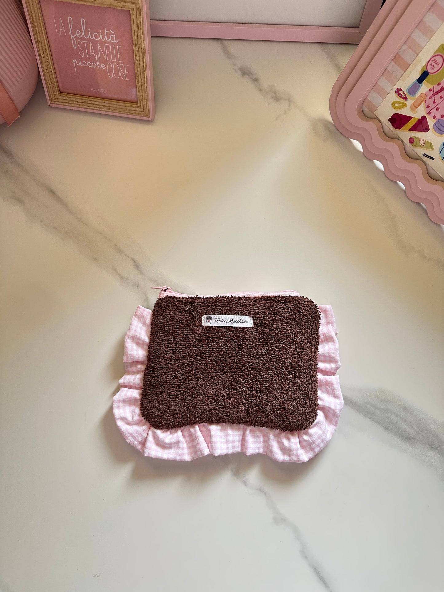 Pochette frappina marrone cioccolato