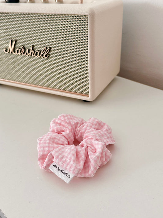 Scrunchie vichy rosa baby