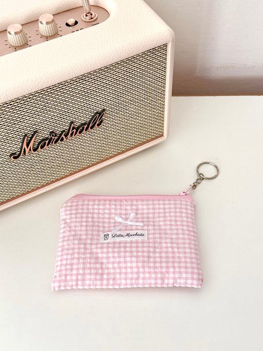 Portachiavi vichy rosa baby