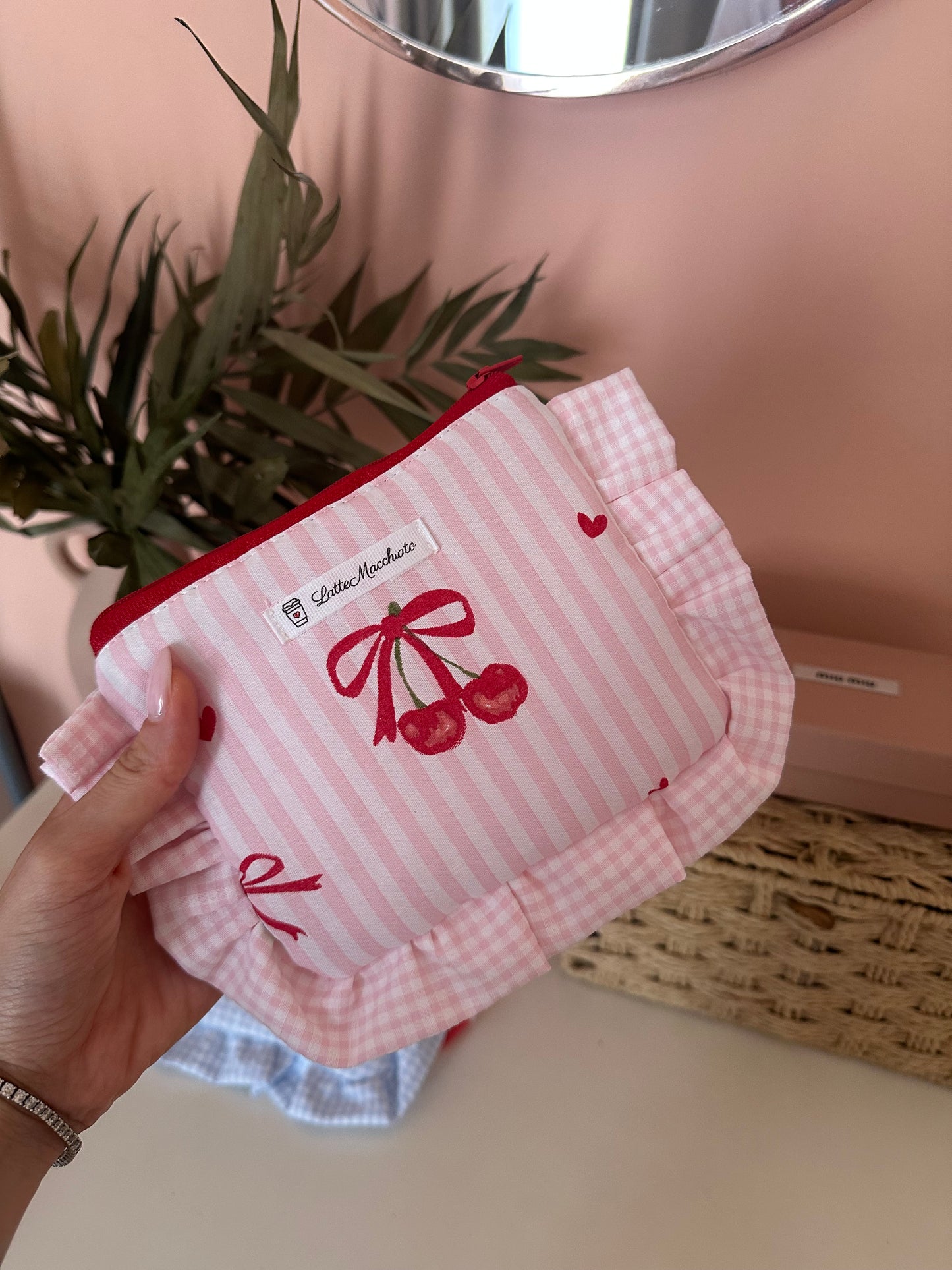 Pochette frappina fiocchi e ciliegie