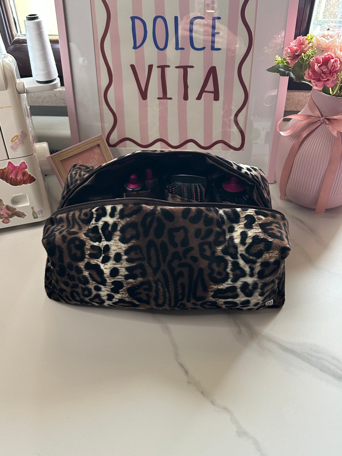 Porta dyson leopardato