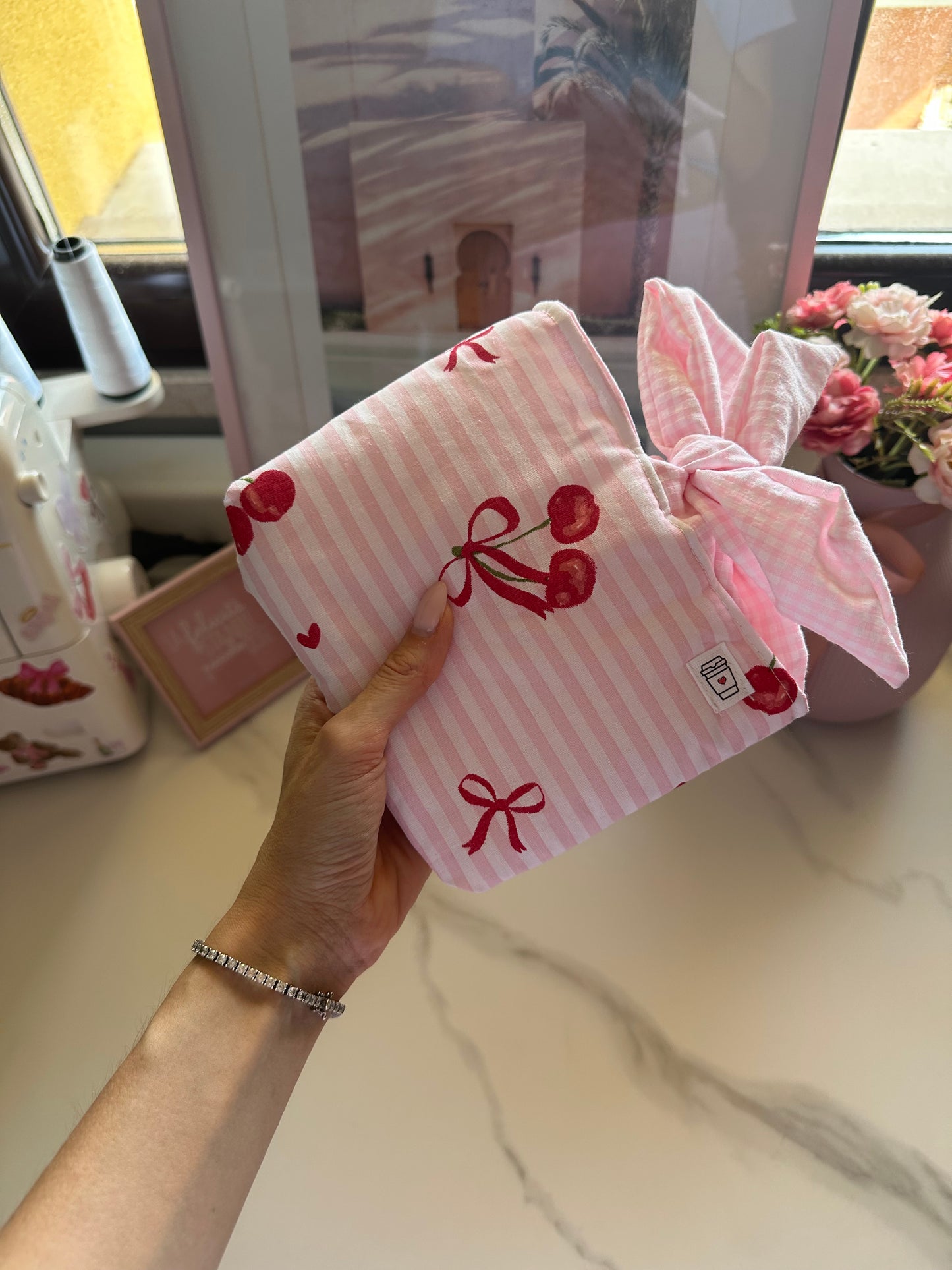 Porta Kindle ciliegie e fiocchi