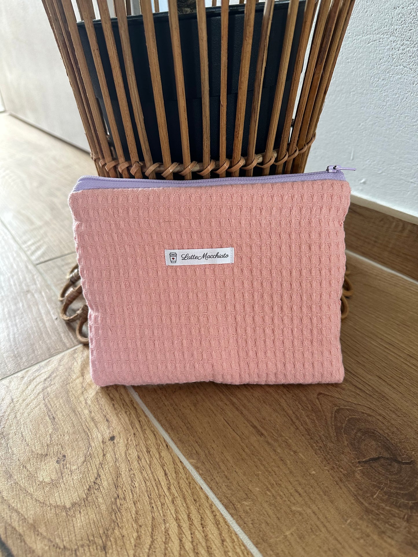 Pochette flat “waffle” rosa