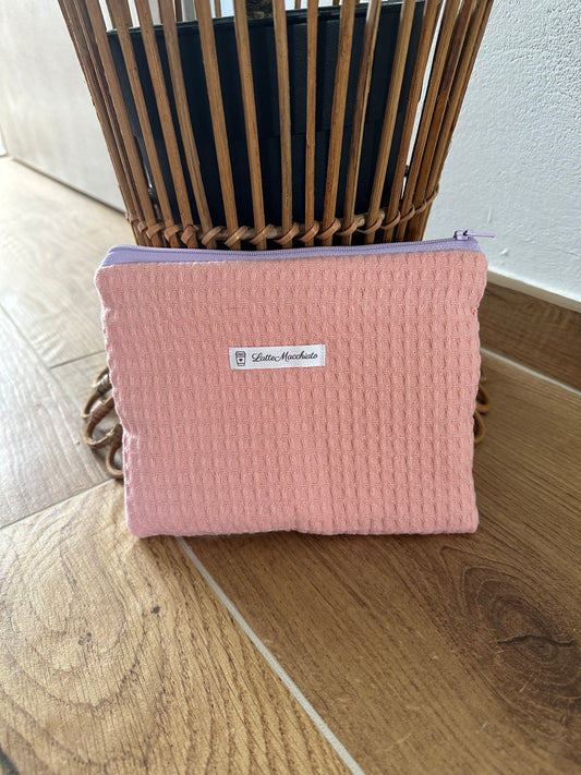 Pochette flat “waffle” rosa