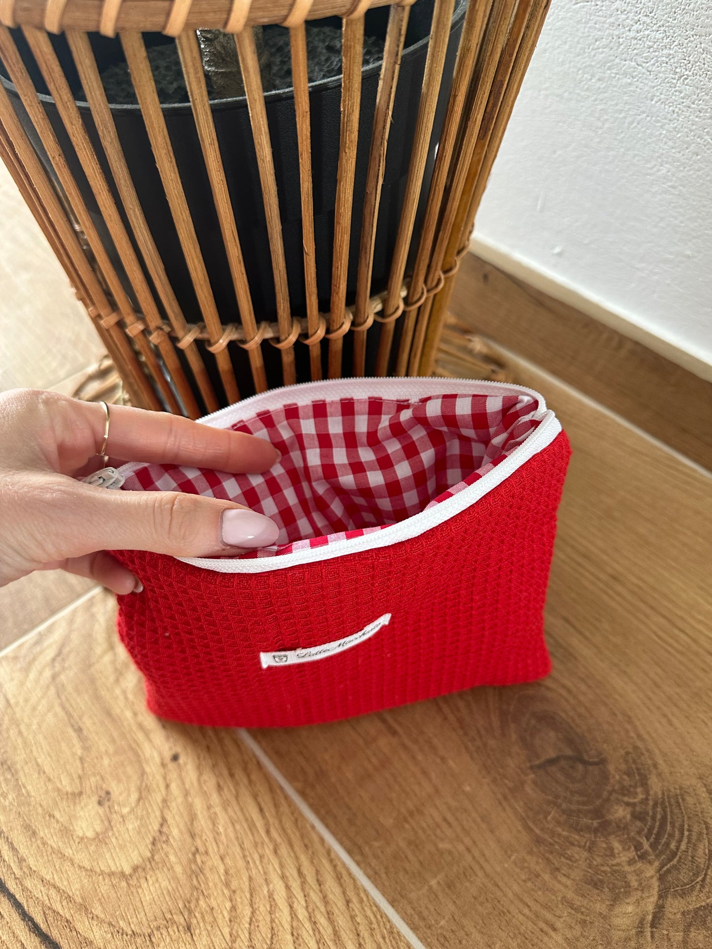 Pochette flat “waffle” rosso