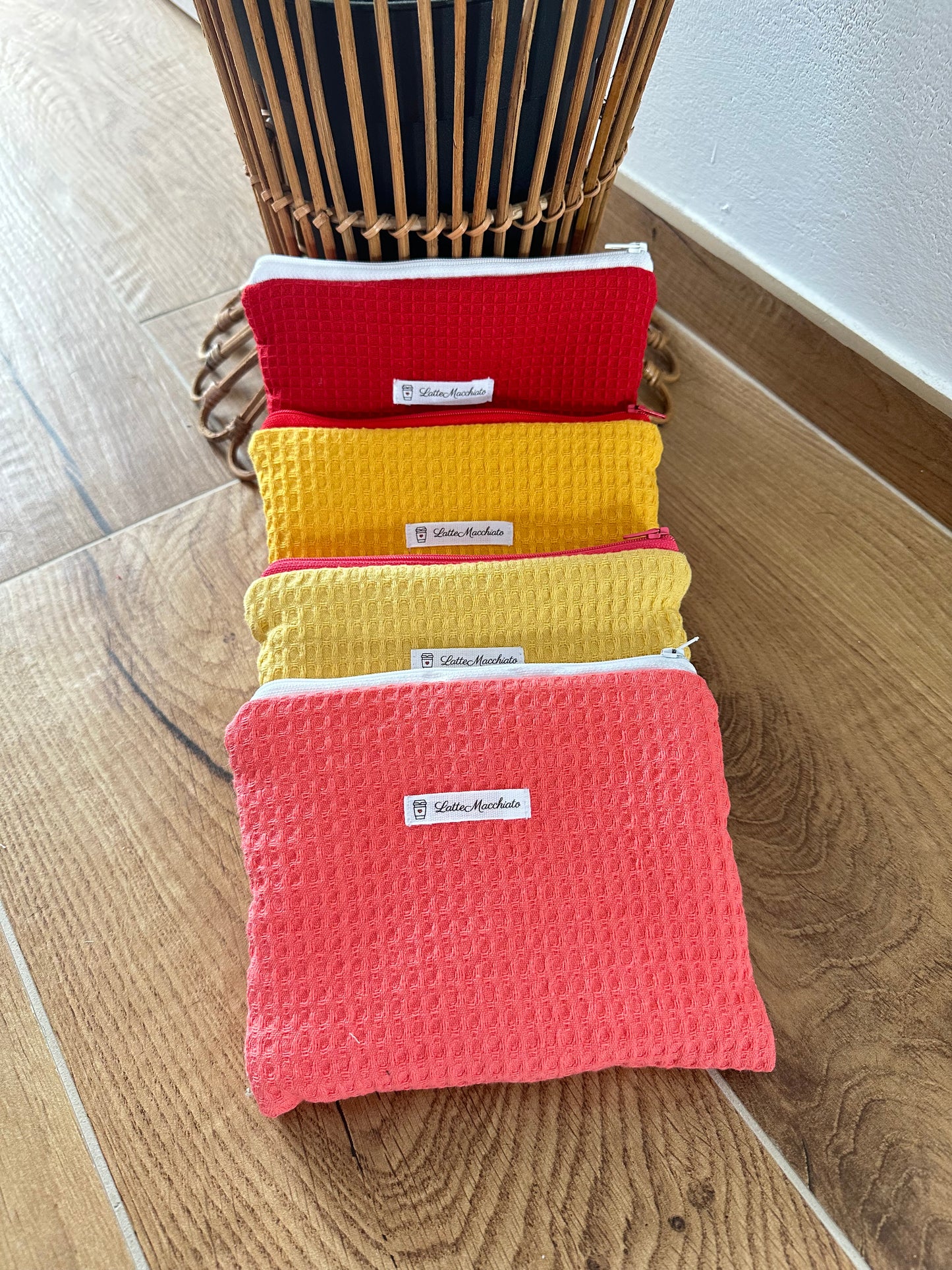 Pochette flat “waffle” rosso