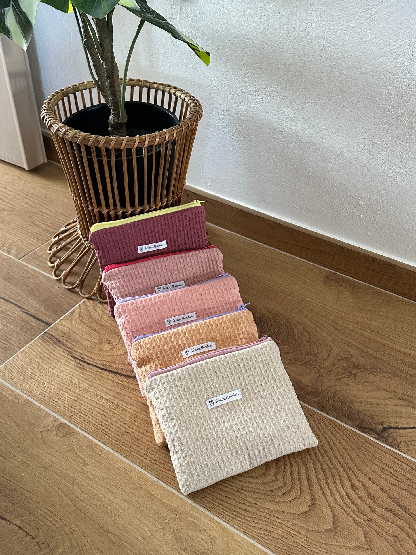 Pochette flat “waffle” rosa