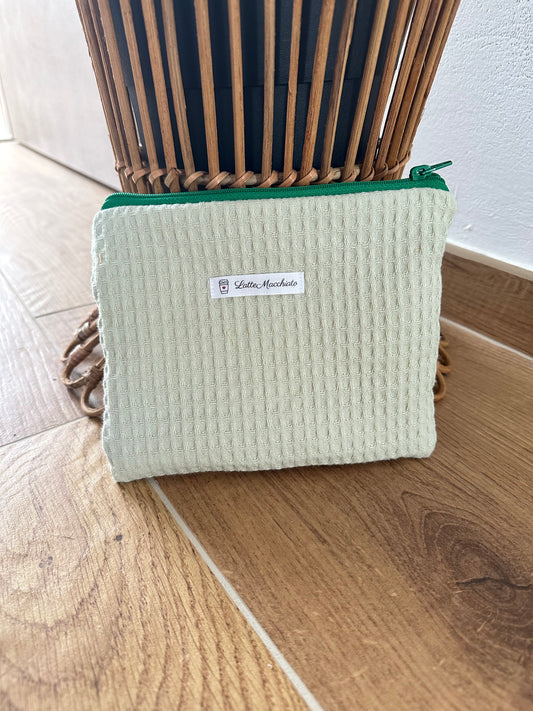 Pochette flat “waffle“ pistacchio