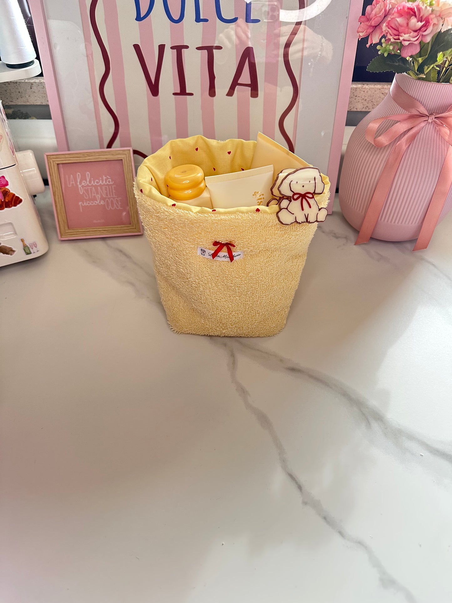 Cestina spugna giallo pastello