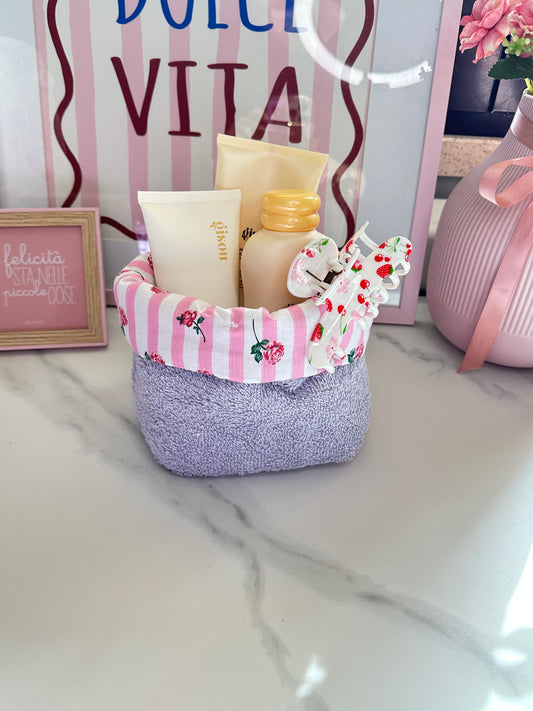 Cestina spugna lilla