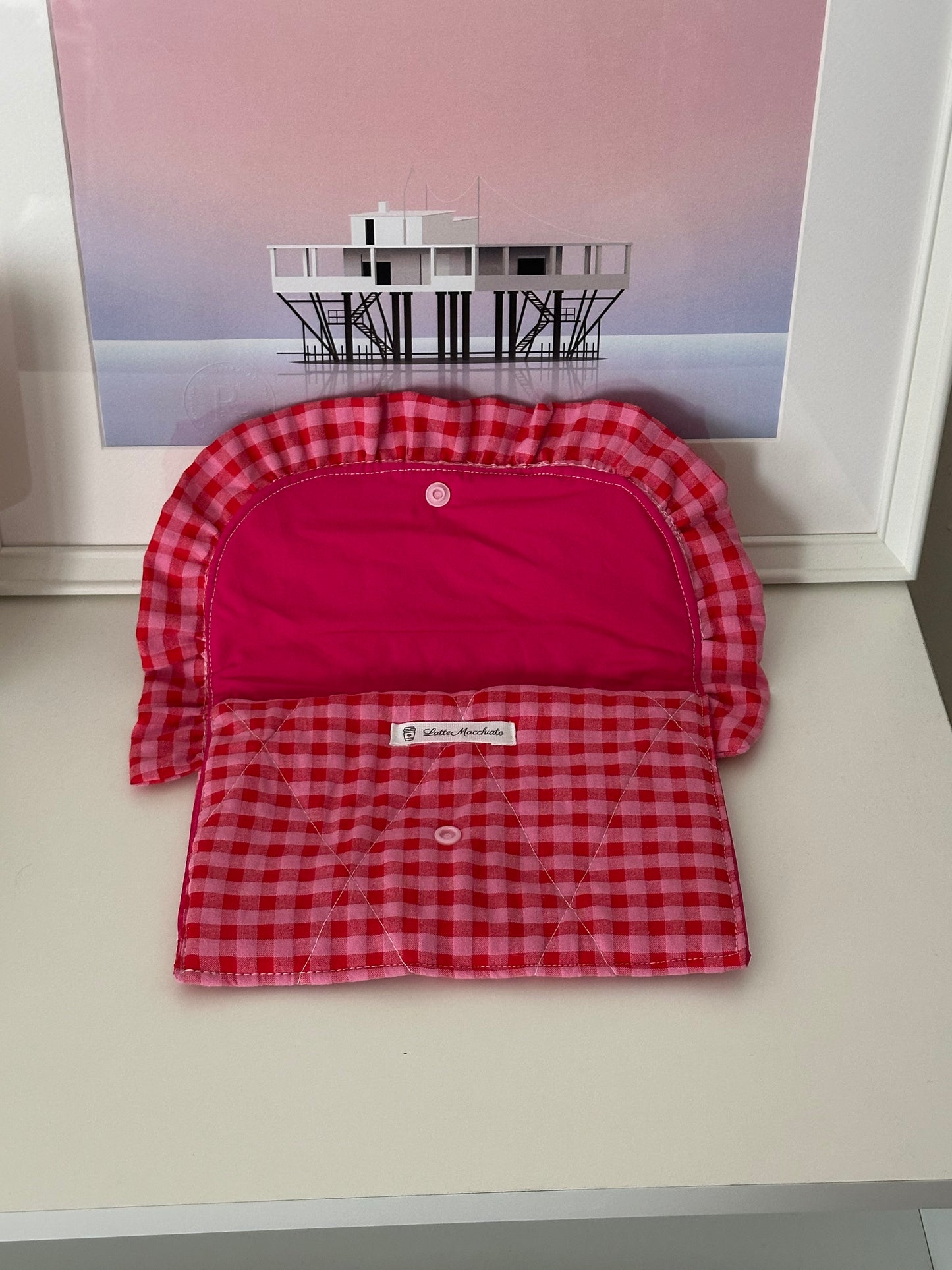 Pochette froufrou gingham