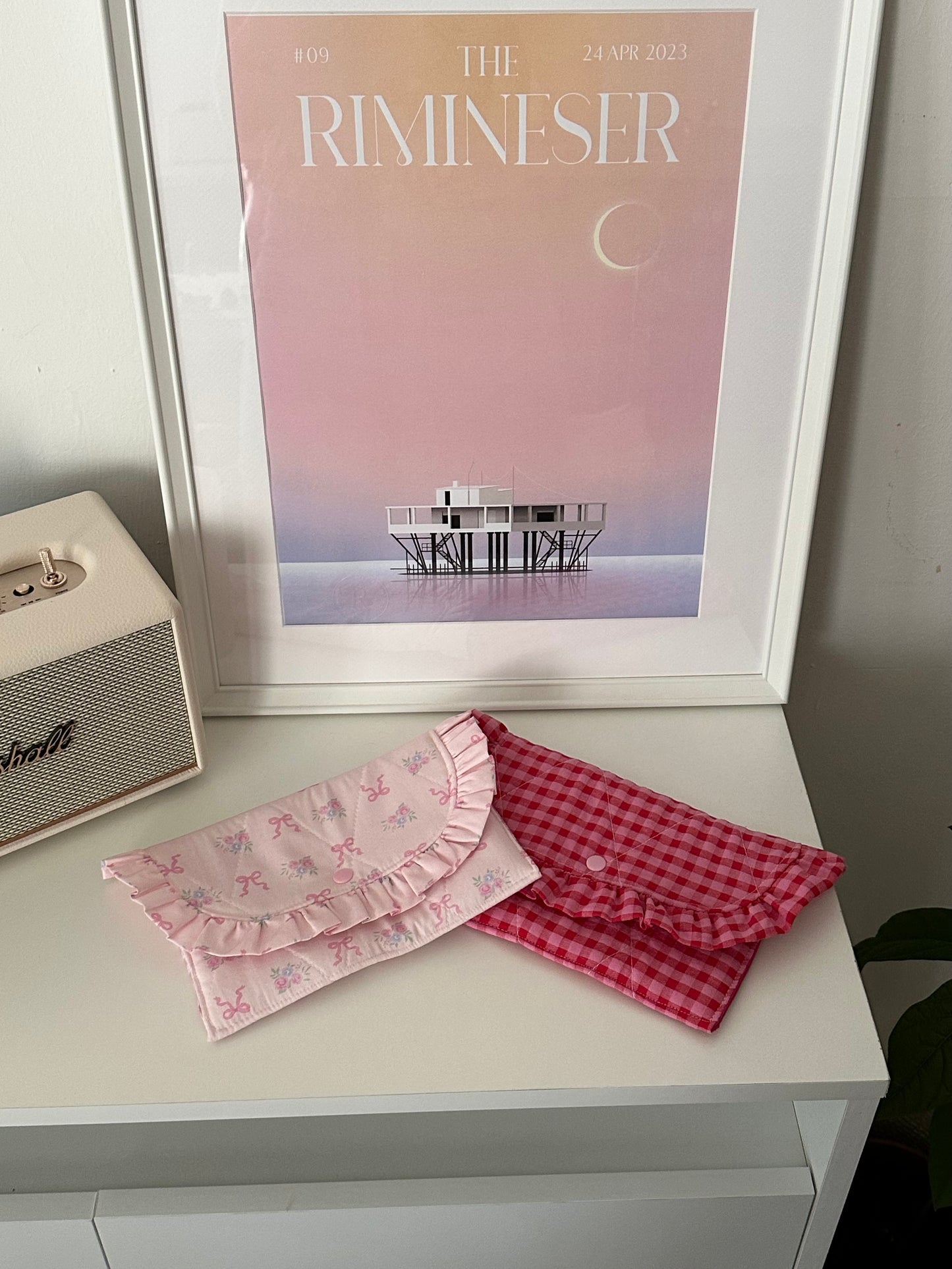 Pochette froufrou gingham