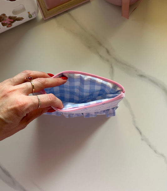 Mini Pochette flat frappé