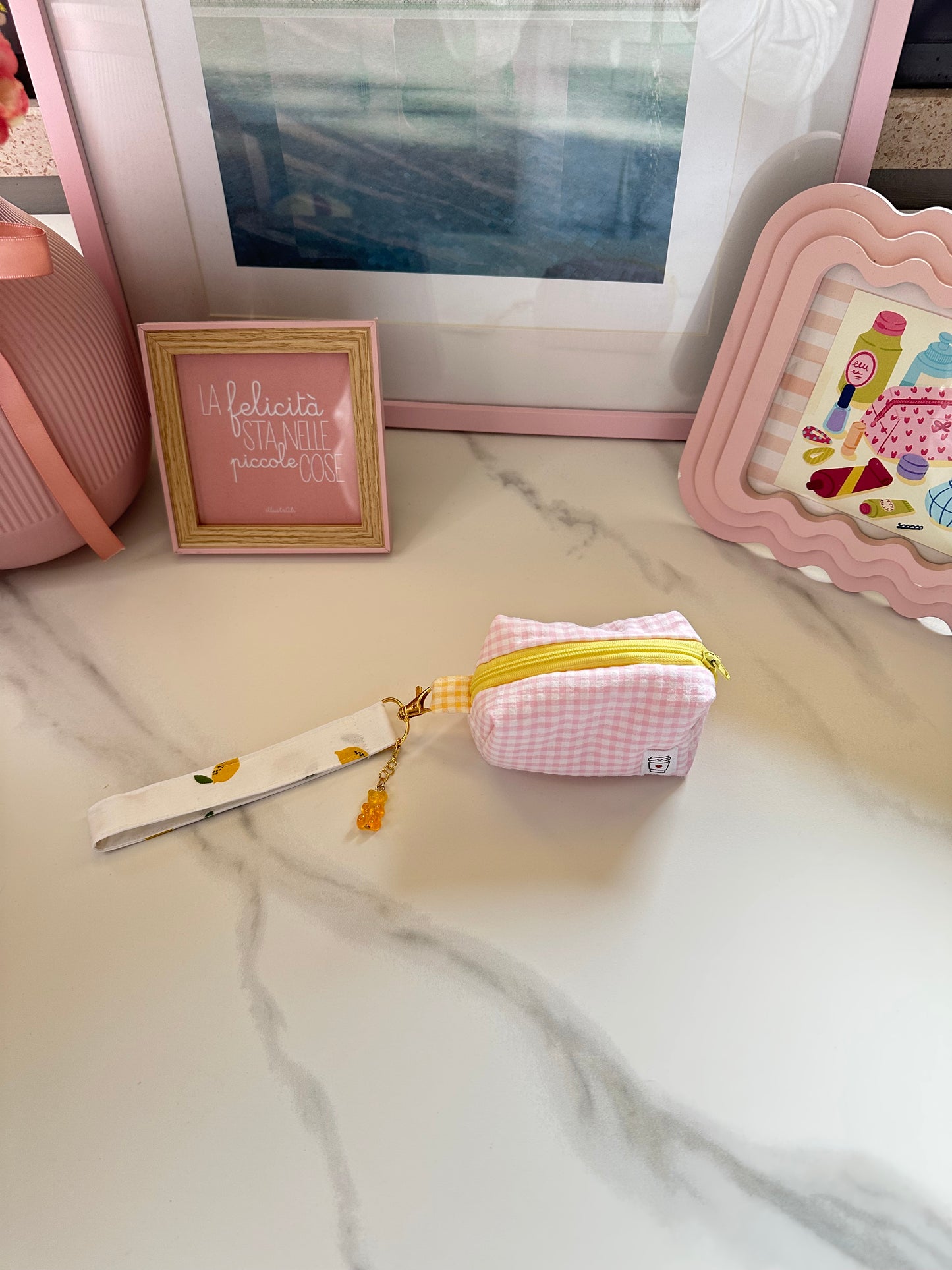 Portachiavi mini beauty limoni con charm