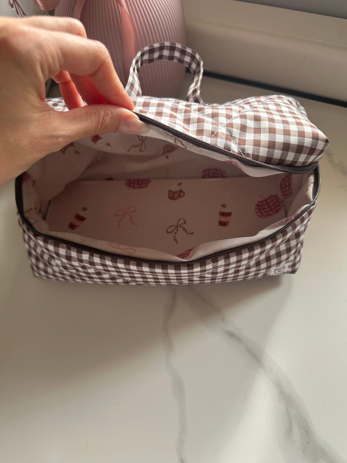 Vanity scacchetti con maniglia