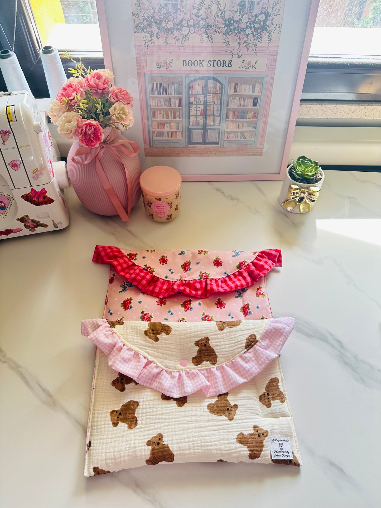 Porta iPad/agenda rose rosse