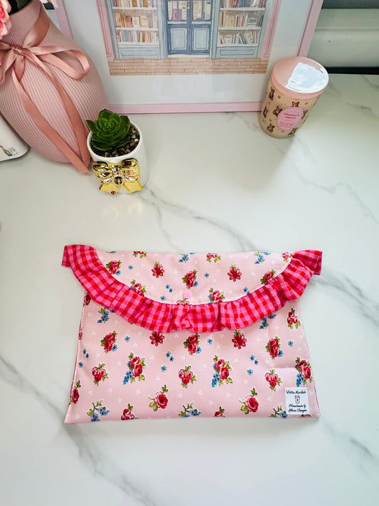 Porta iPad/agenda rose rosse