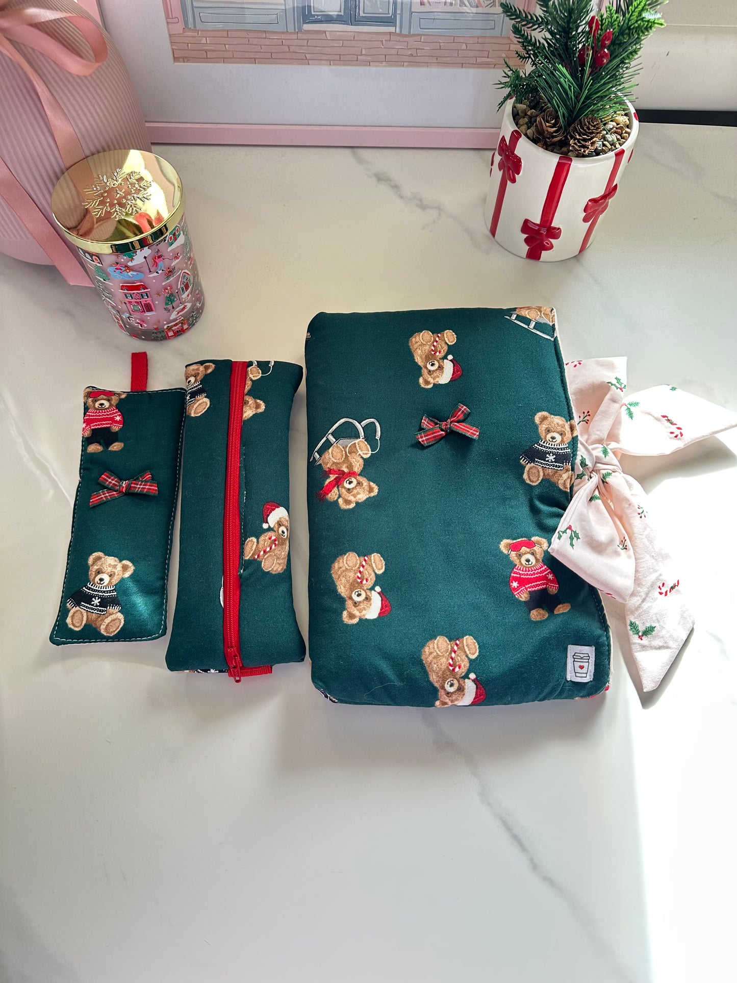 Set book lover orsetti natalizi